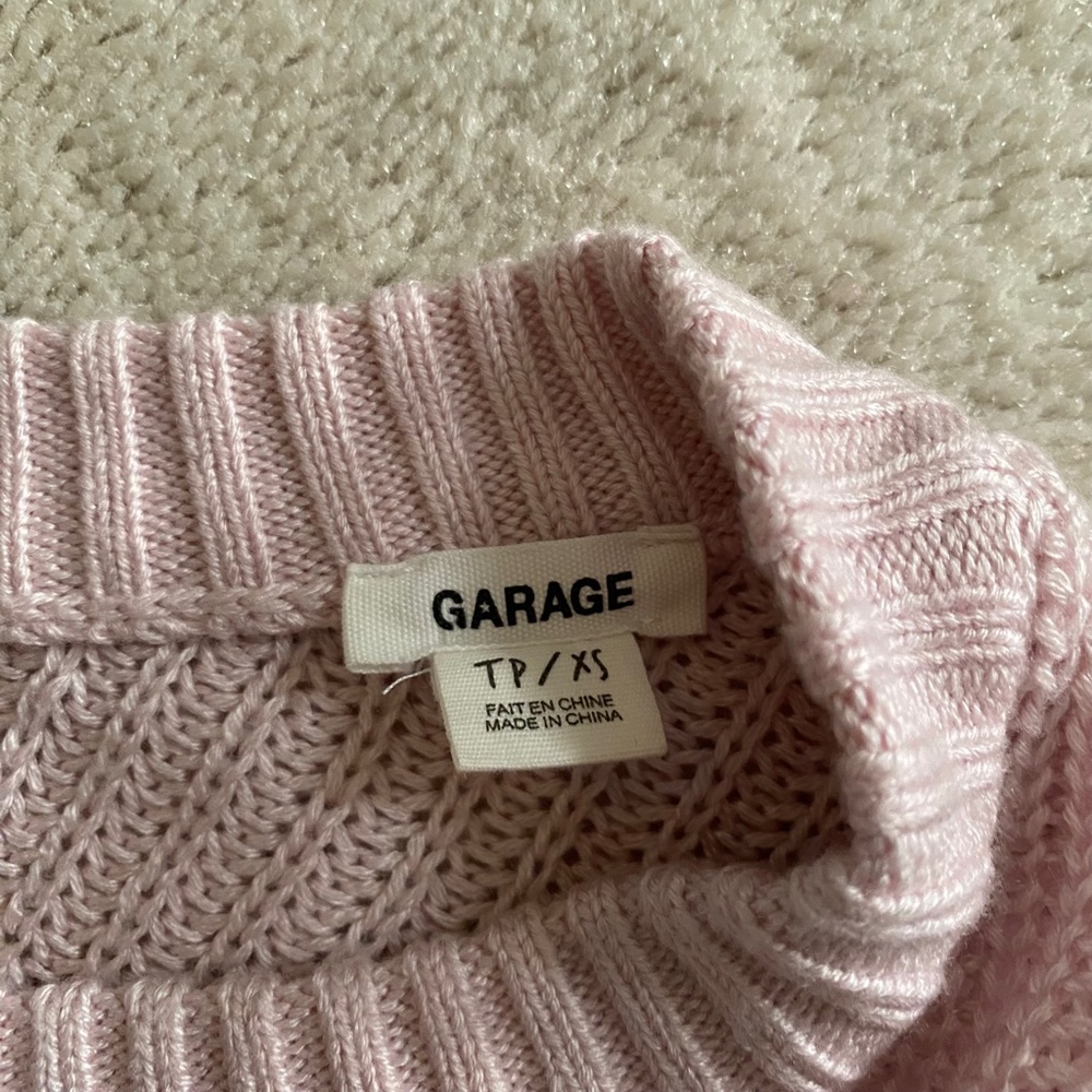 Garage Pink V-Neck Sweater - Picture 4 of 4